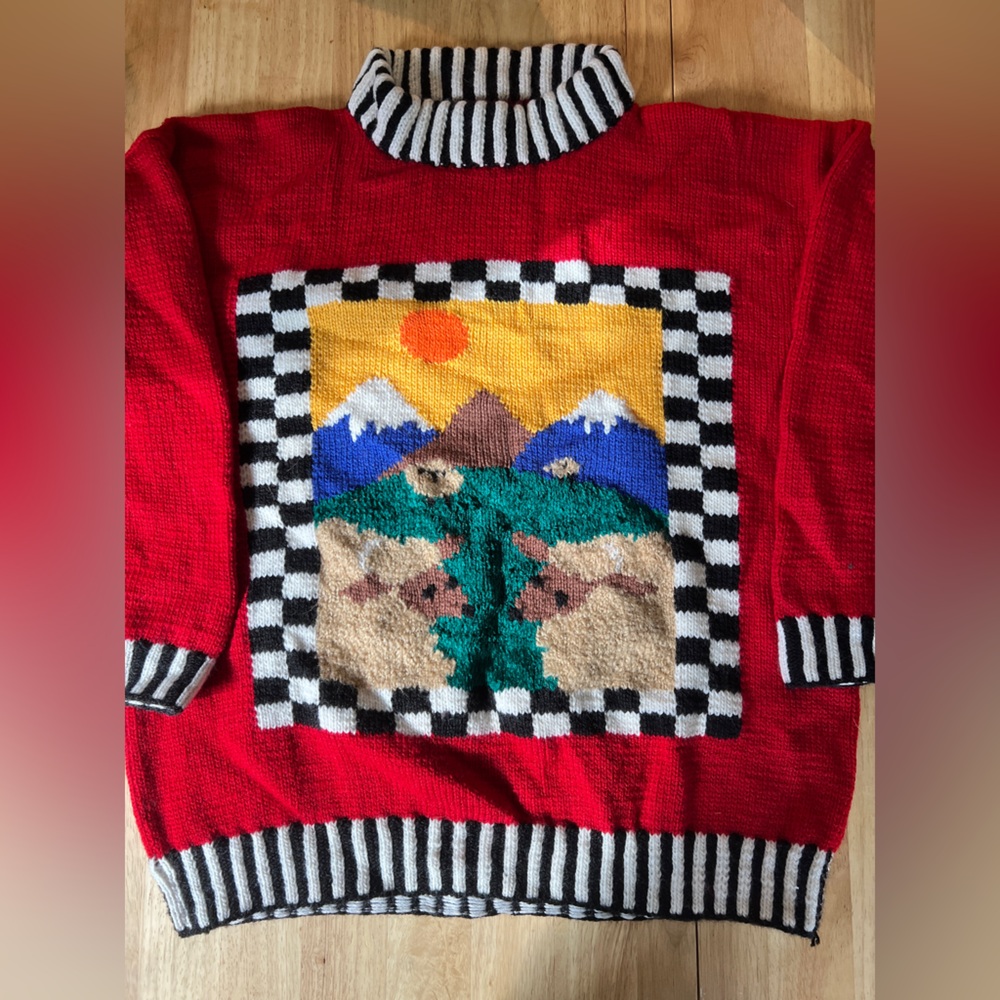 Vintage Wool Striped Knit Sweater